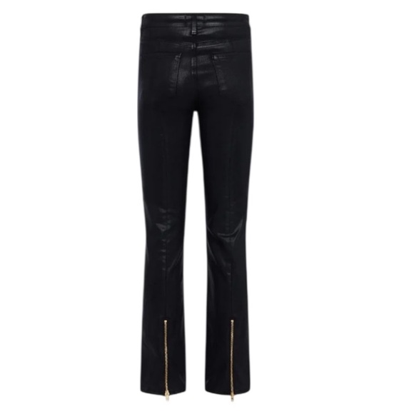 New L'AGENCE Ginny High Rise Coated Ankle Zip Straight Leg Sz 33 Retail $330 - Picture 4 of 15